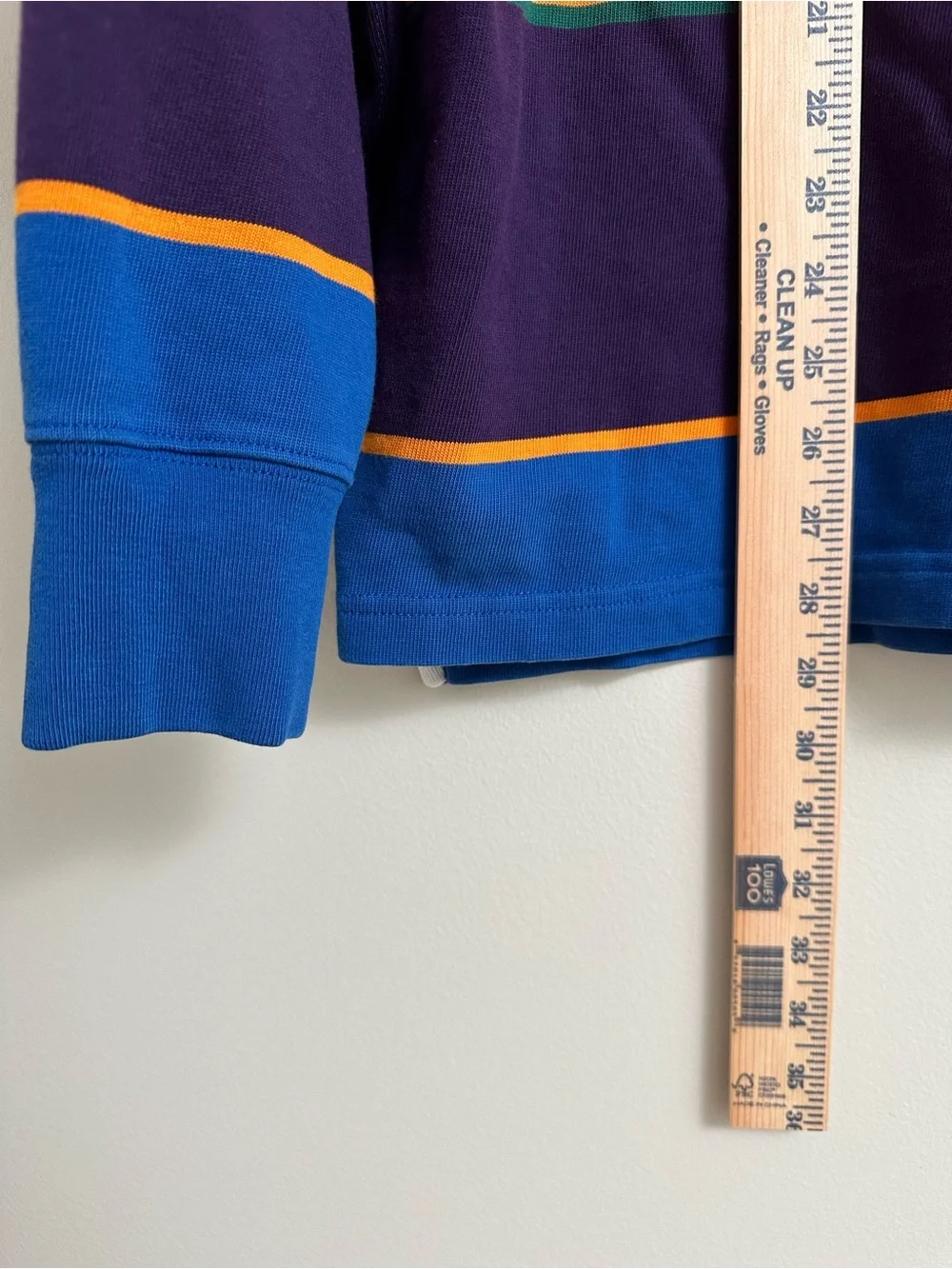 J. Crew Oarsman Rugby Striped Long Sleeve Elbow Patch